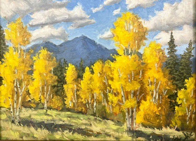Fall Across the Field 6x8 $350 at Hunter Wolff Gallery